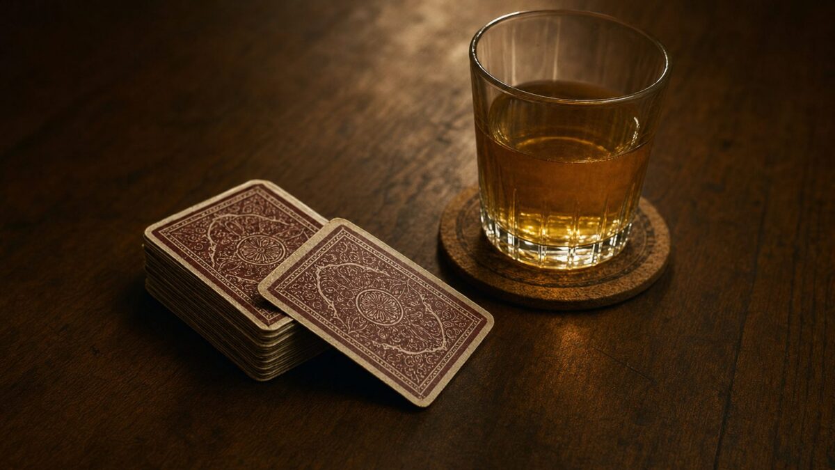 Mau Mau Kartenspiel mit verdecktem Stapel